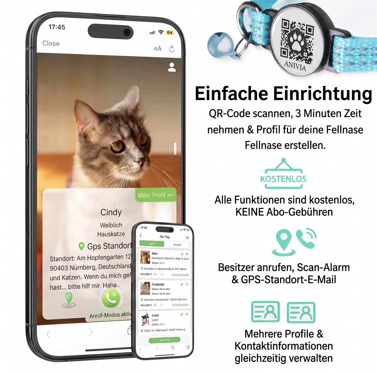 ANIVIA™ SafetyCollar One – Hybrid-Sicherheits-Katzenhalsband (Vorverkauf)